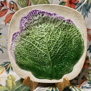 Ceramiche Leonardo Cabbage Leaf Dinner Plates 2